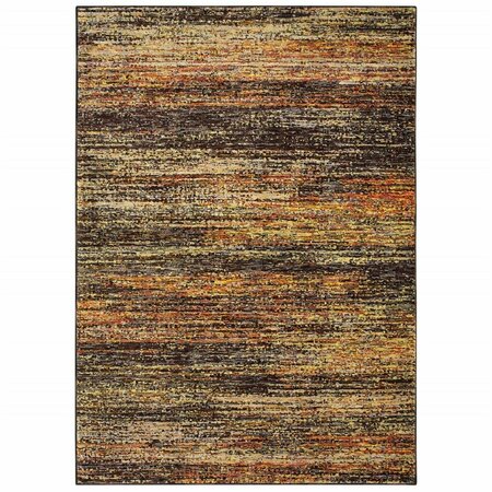 PLANON Abstract Area Rug - Gold & Slate - 8 x 10 ft. PL3099732